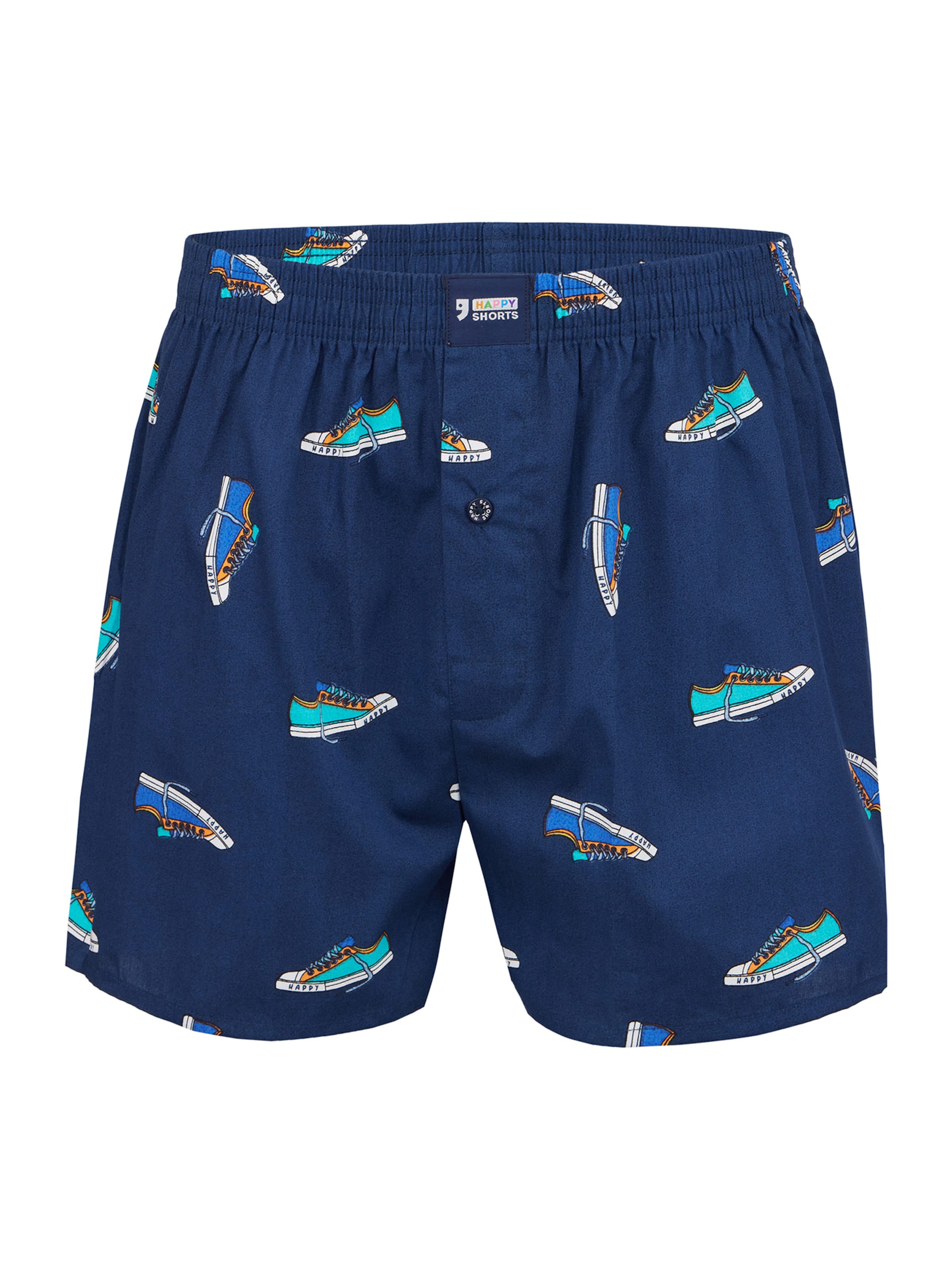 Boxers ' Motives ' Happy Shorts en bleu : devant