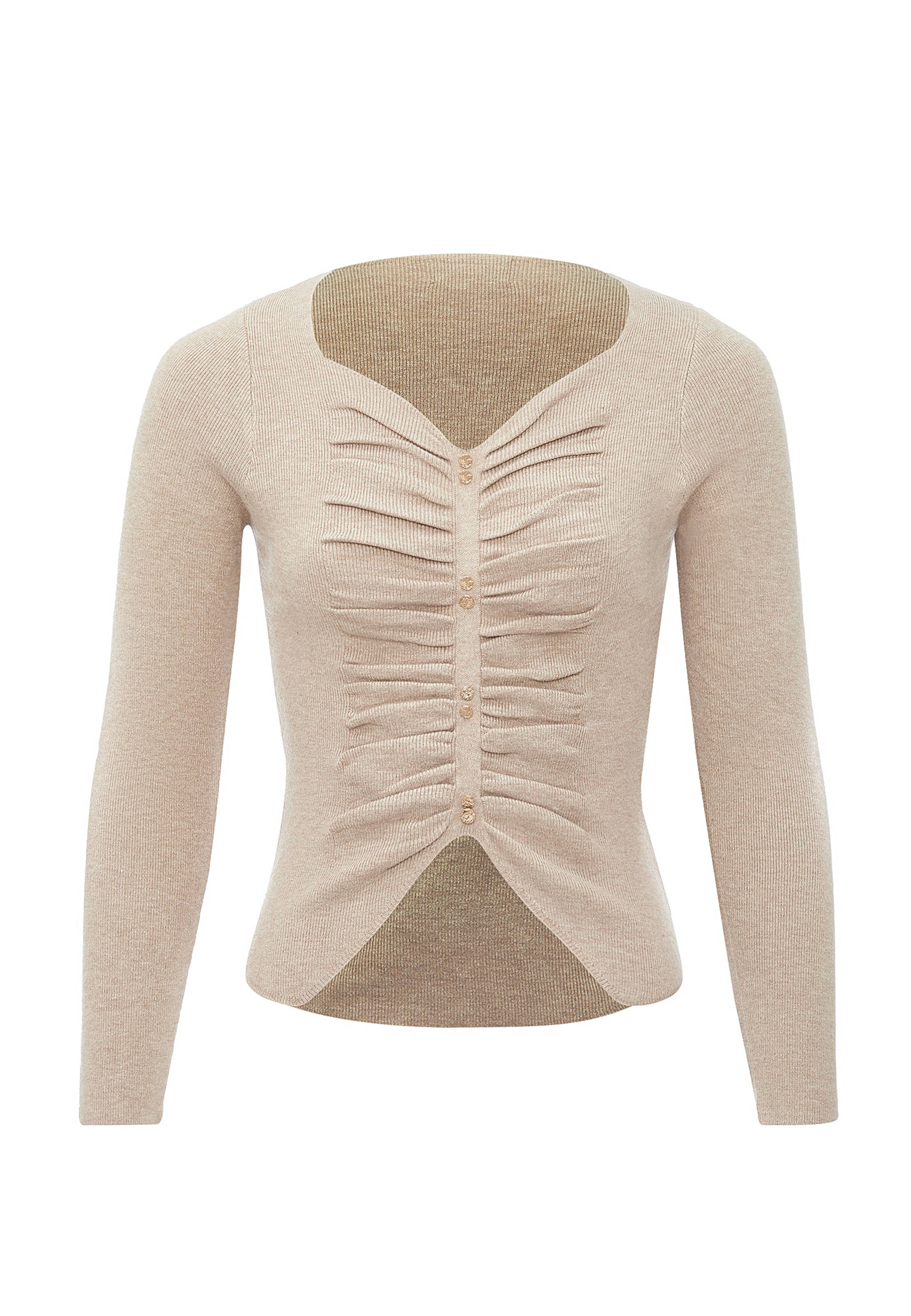 leo selection Sweater in Beige: front