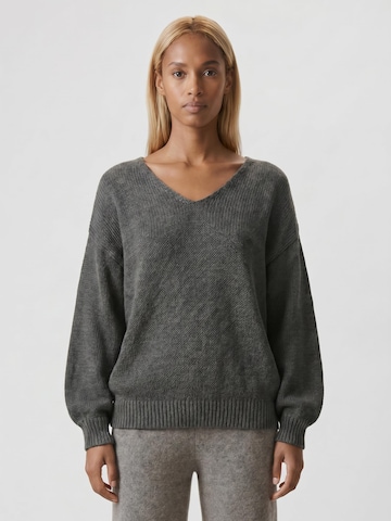 Pull-over oversize 'Milana Cotton' americandreams en gris : devant