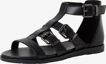Sandales Tamaris en noir : devant