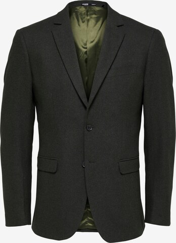 Coupe slim Veste de costume 'Adrian' SELECTED HOMME en gris : devant