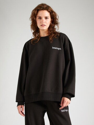 Denim Project Sweatshirt 'WASTA' in Schwarz: Vorderseite