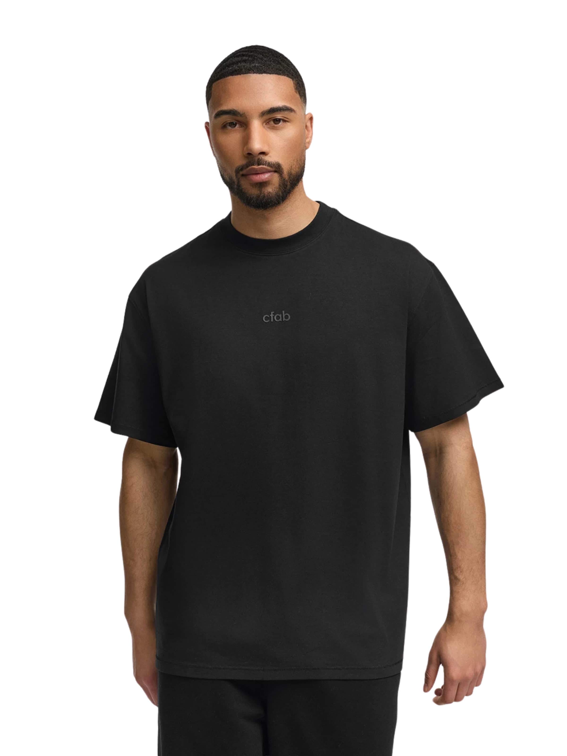 cfab (formerly creamy fabrics) Shirt 'Relaxed Tee'‌‌‌‌‌‌‌‌‌‌ in Schwarz