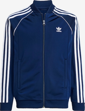Giacca di felpa 'Adicolor' di ADIDAS ORIGINALS in blu: frontale