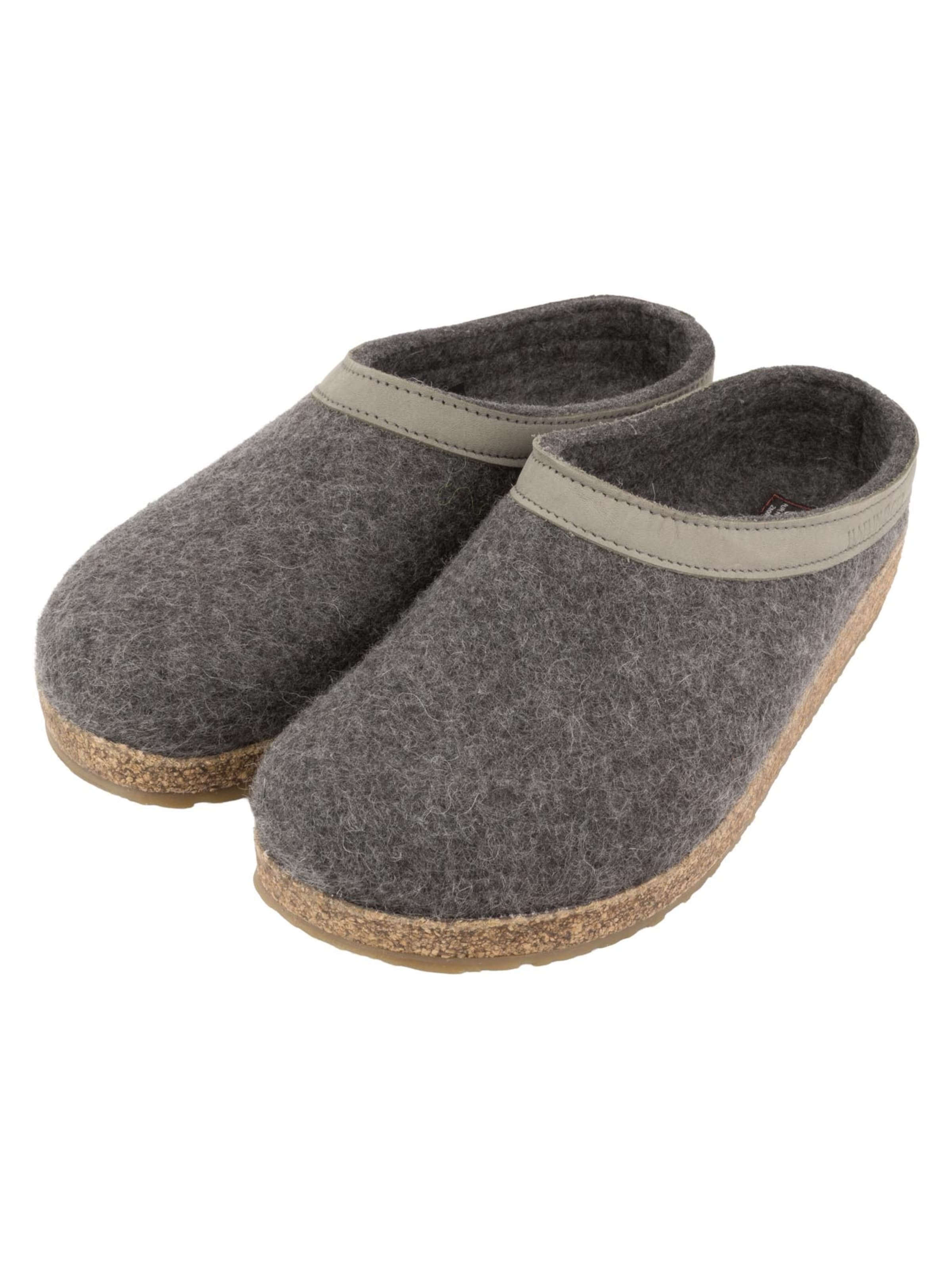 HAFLINGER Clogs 'Torben Grizzly' in Grey