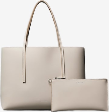 Calvin KleinShopper torba - bež boja: prednji dio