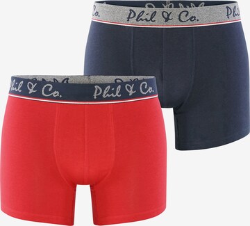 Phil & Co. Berlin Boxershorts 'Retro' in Blauw: voorkant