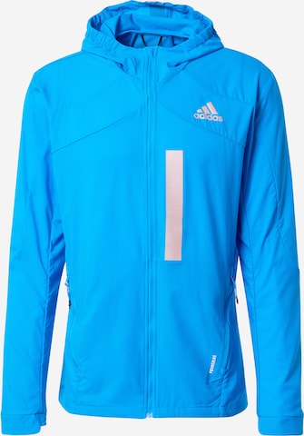 ADIDAS SPORTSWEAR Athletic Jacket 'Marathon Translucent' in Blue: front