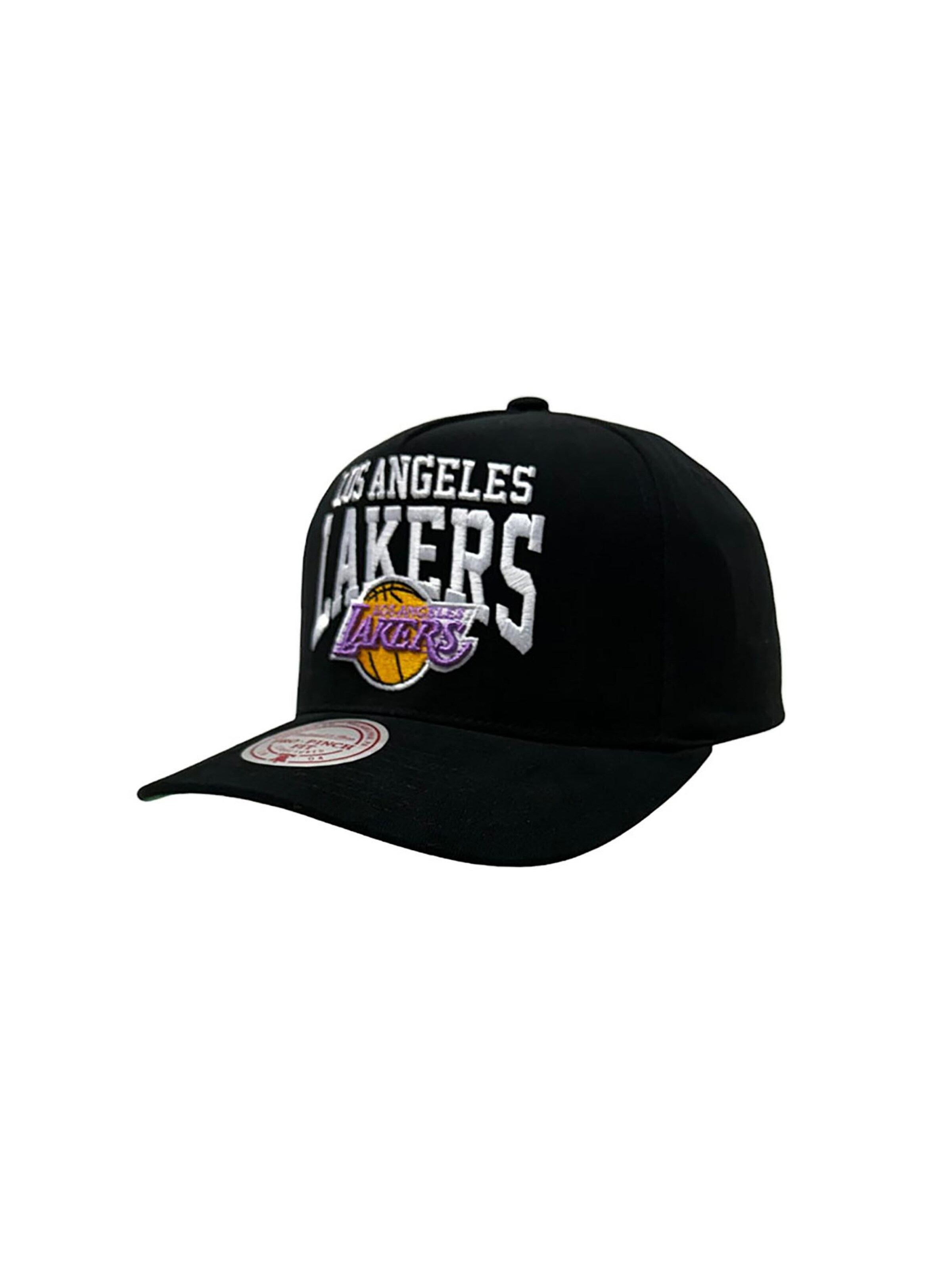 Mitchell & Ness Cap 'Los Angeles Lakers Big Time Pro' in Schwarz: Vorderseite