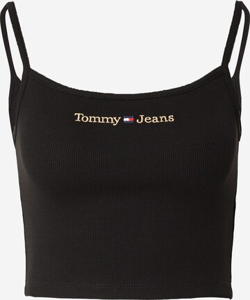 Tommy Jeans Top in Black: front