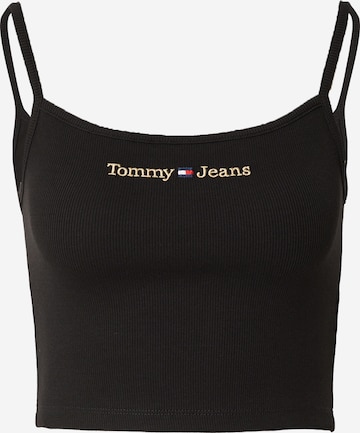 Tommy JeansTop - crna boja: prednji dio