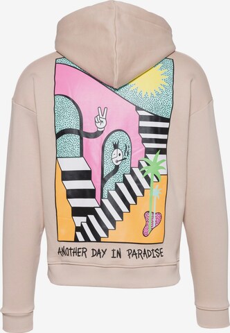On Vacation Sweatshirt 'Another day in Paradise' in Beige