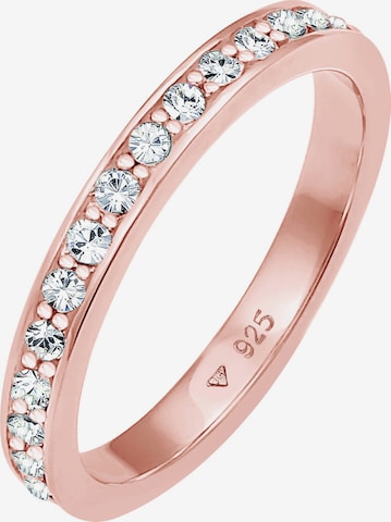 ELLI Ring 'Kristall' in Pink: front