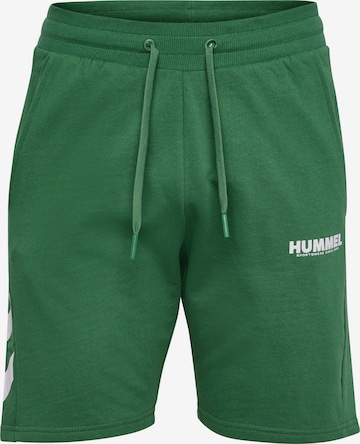 Hummel Regular Workout Pants 'LEGACY' in Green: front