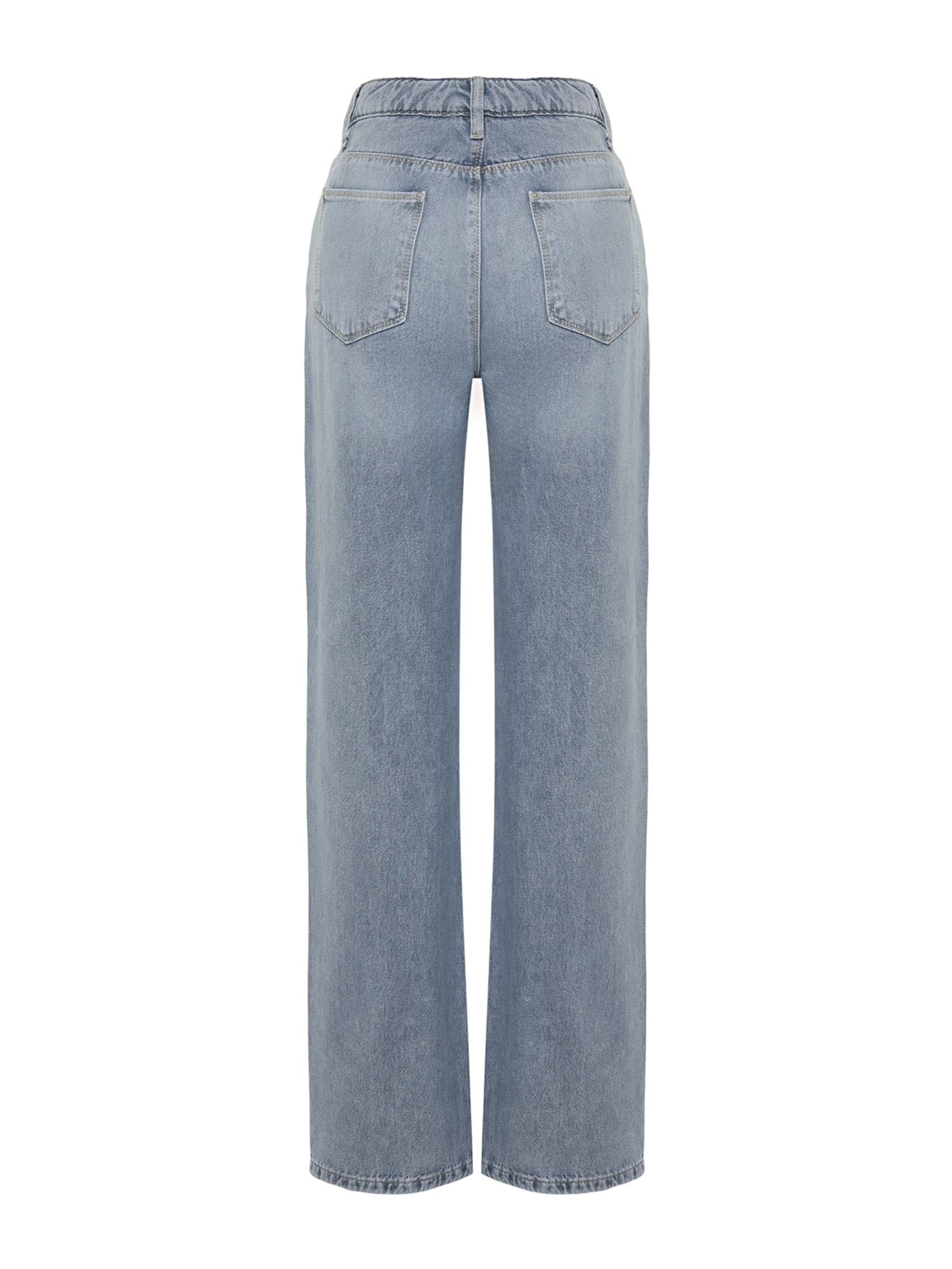 Trendyol Štandardný strih Džínsy - Modrá