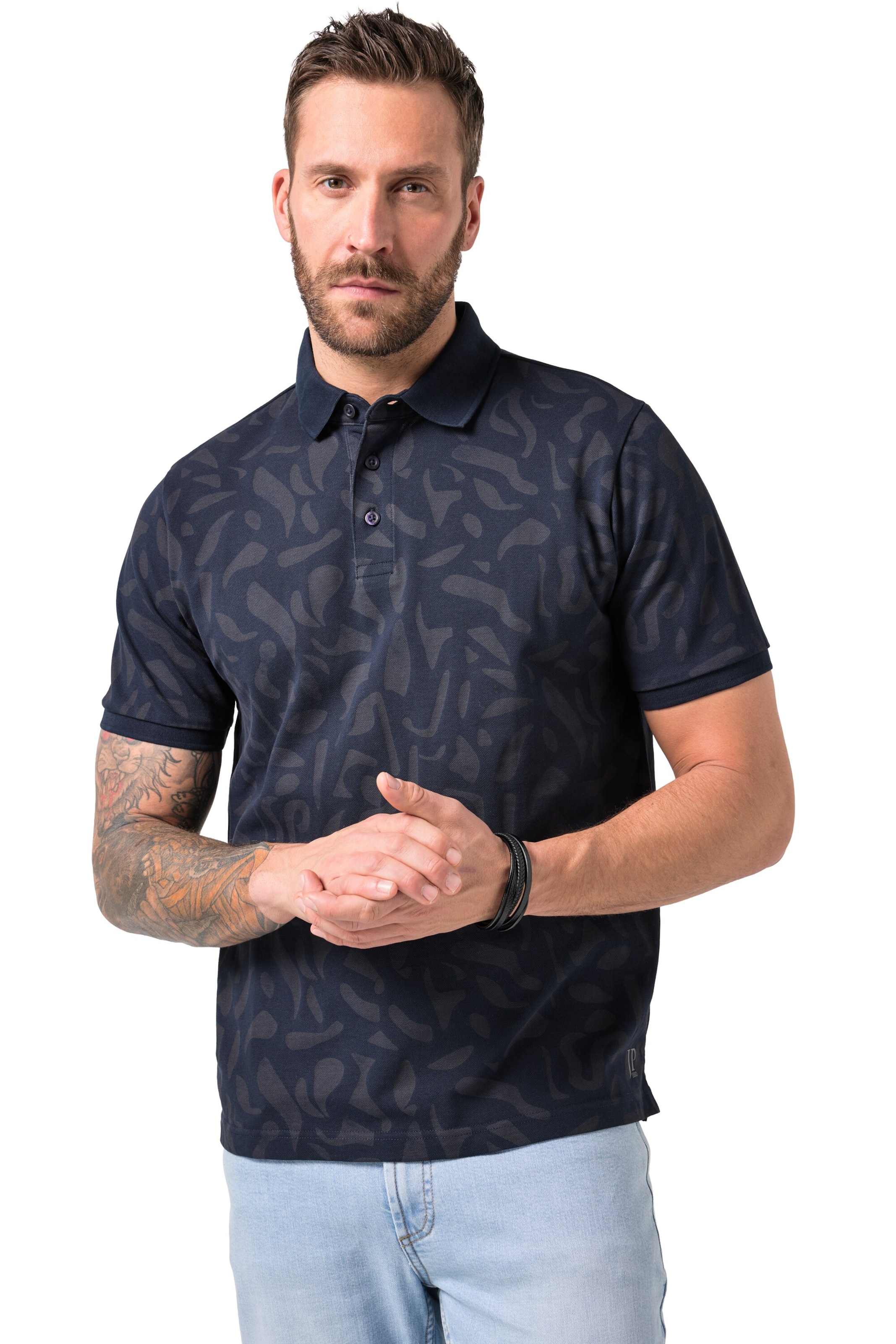 JP1880 Shirt in Blau: Vorderseite