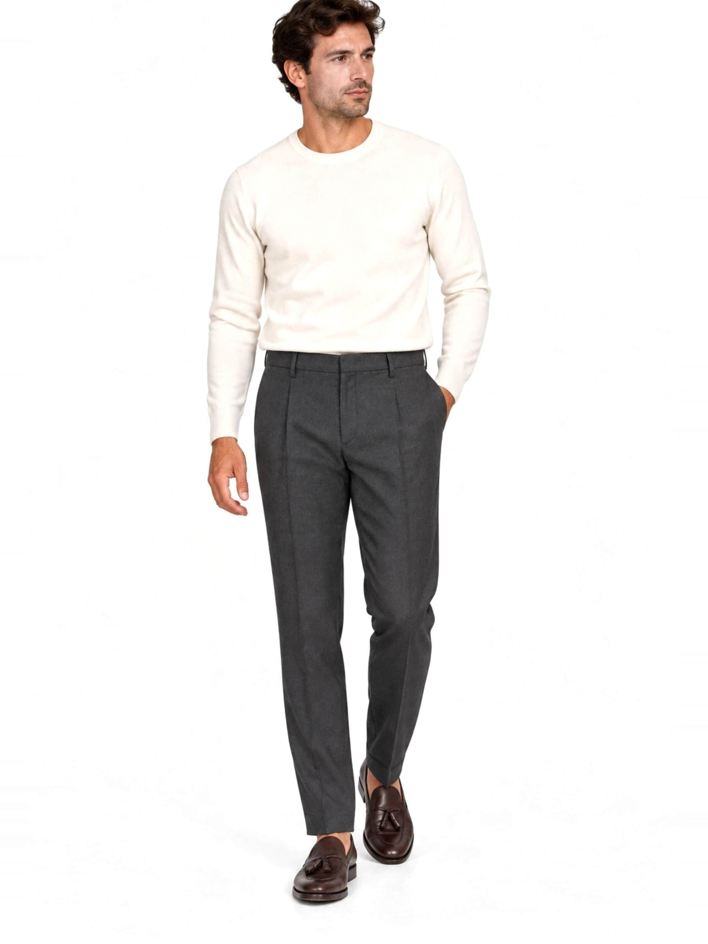 Briglia Byxa 'Men's steel grey stretch wool trousers' i grå
