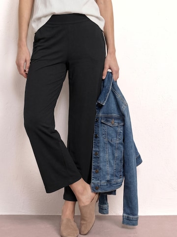 STREET ONE Loose fit Pants 'Emee' in Black: front