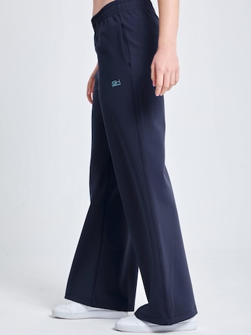 SPORTKIND Flared Workout Pants 'Trainingshose weit' in Blue