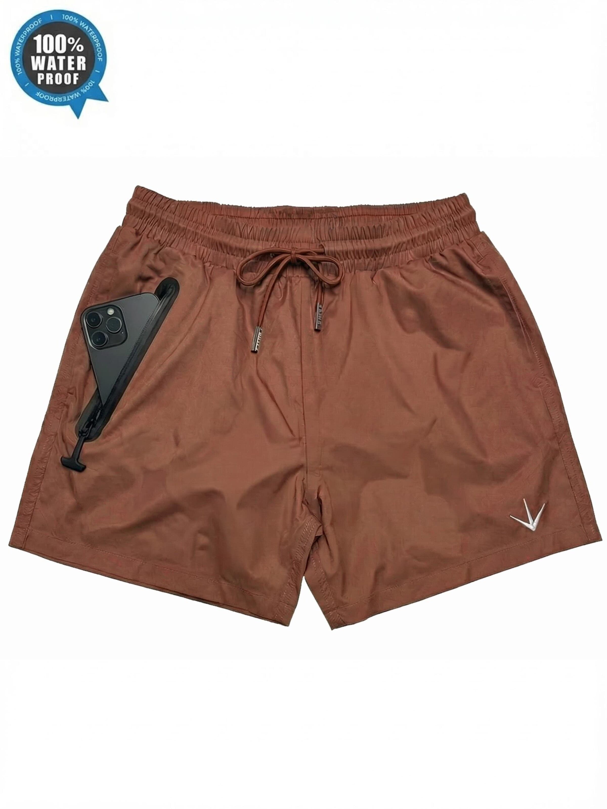 Garados Swim - Bermudas '100% waterproof bag' en marrón: frente