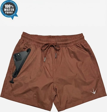 Garados Swim - Bermudas '100% waterproof bag' en marrón: frente