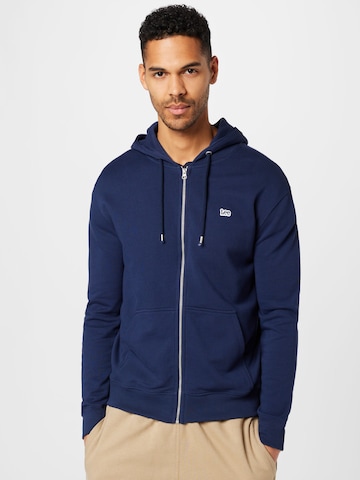 Lee Zip-Up Hoodie in Blue: front