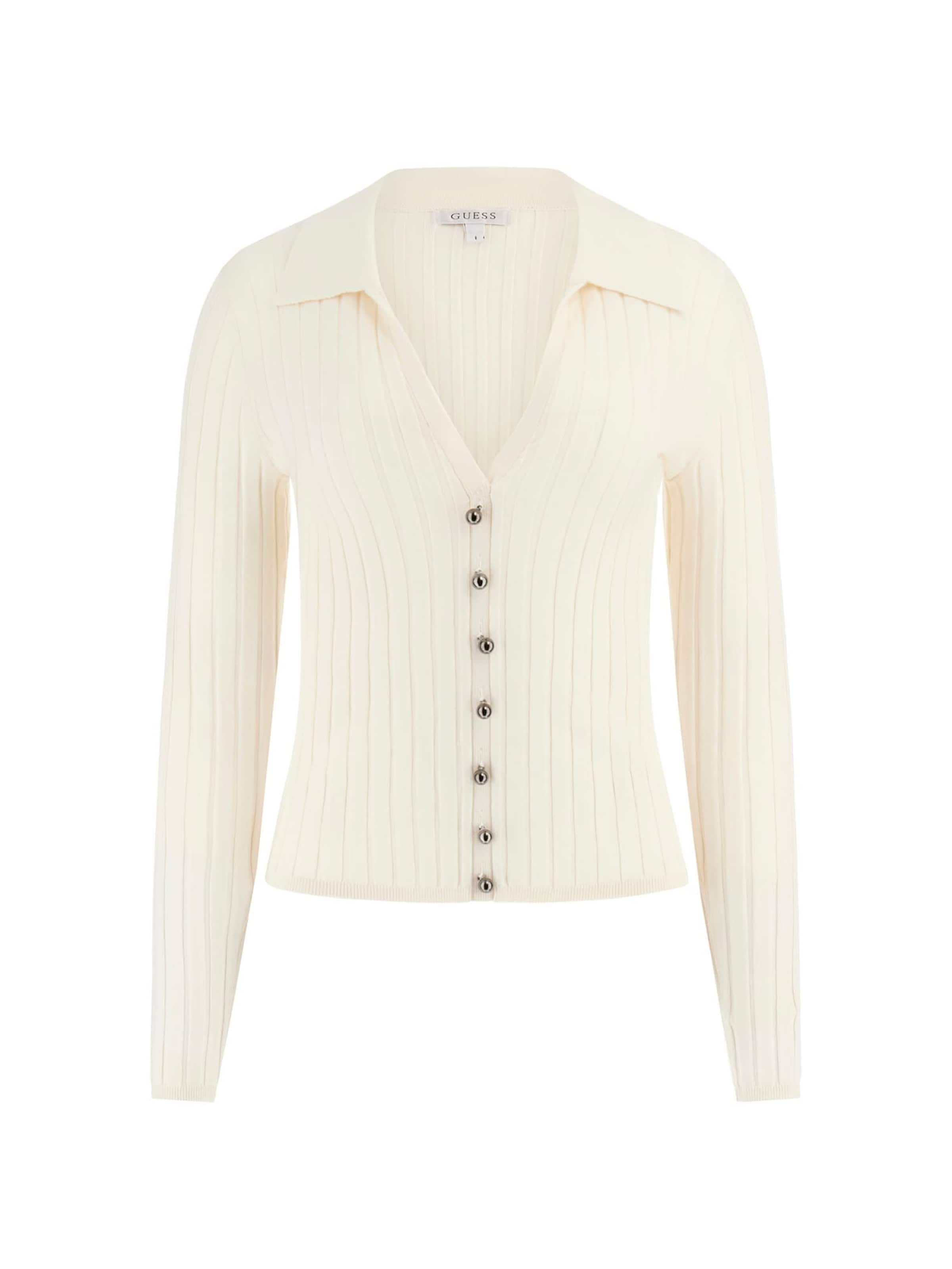 GUESS Strickjacke in Weiß: Vorderseite