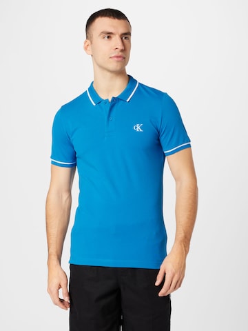 T-Shirt Calvin Klein Jeans en bleu : devant