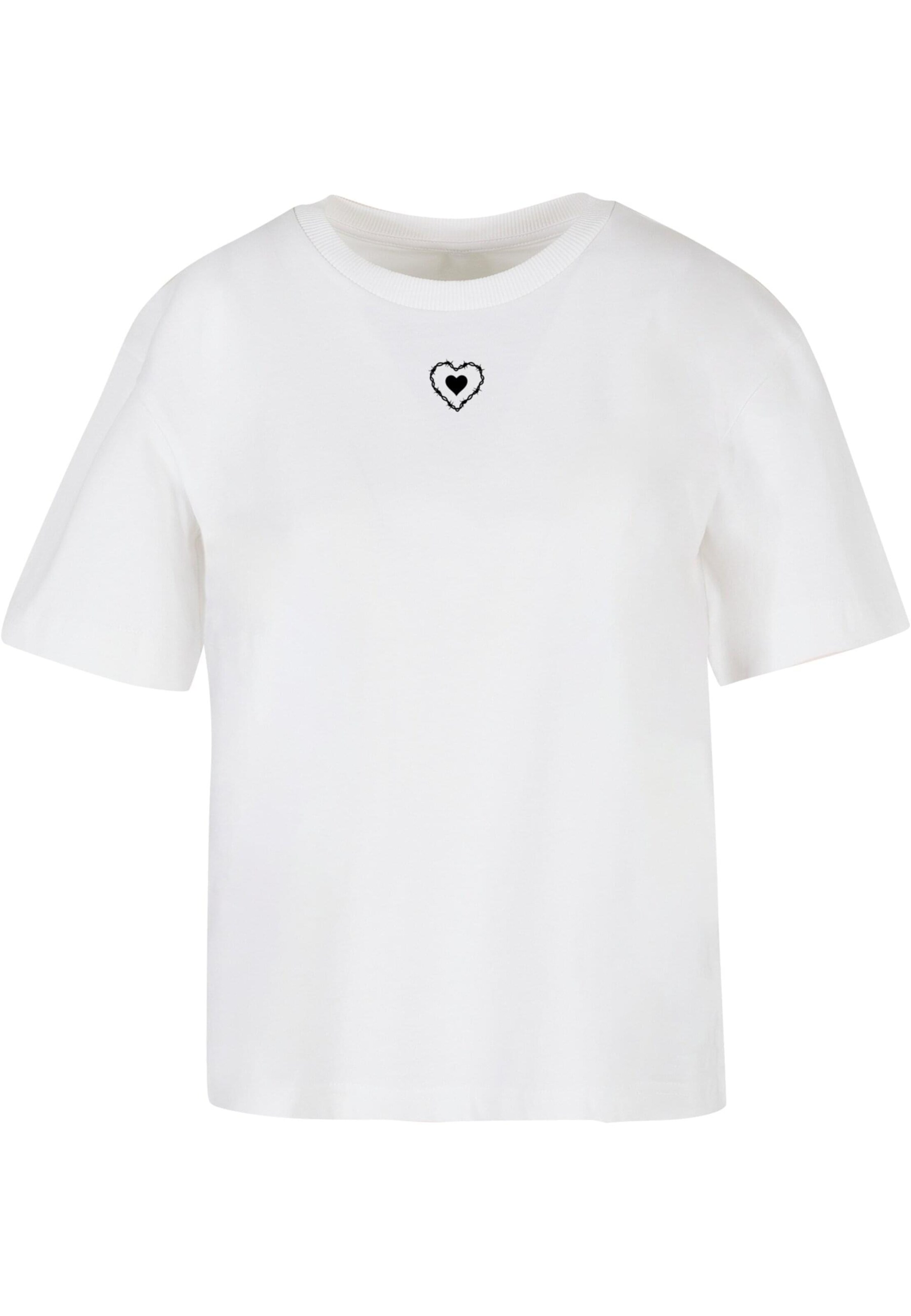 Mister Tee Shirt 'Good Vibes Only Heart' in White: front