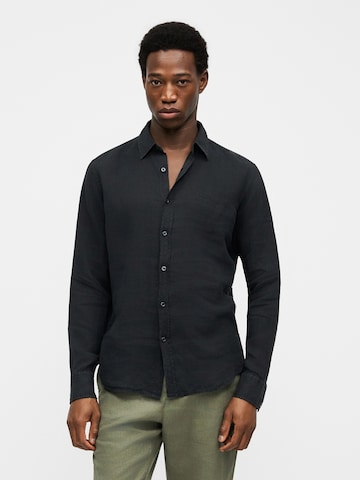 Regular fit Cămașă 'Relegant_6' de la BOSS pe negru: față