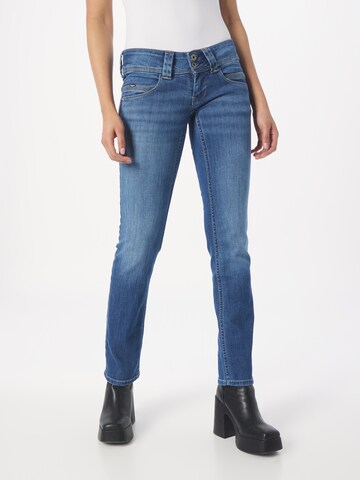 Coupe slim Jean 'Venus' Pepe Jeans en bleu : devant