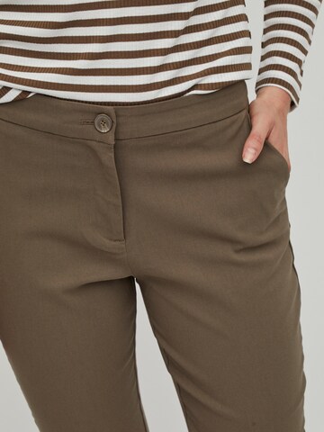 VILA Slim fit Pants 'Tylor' in Brown