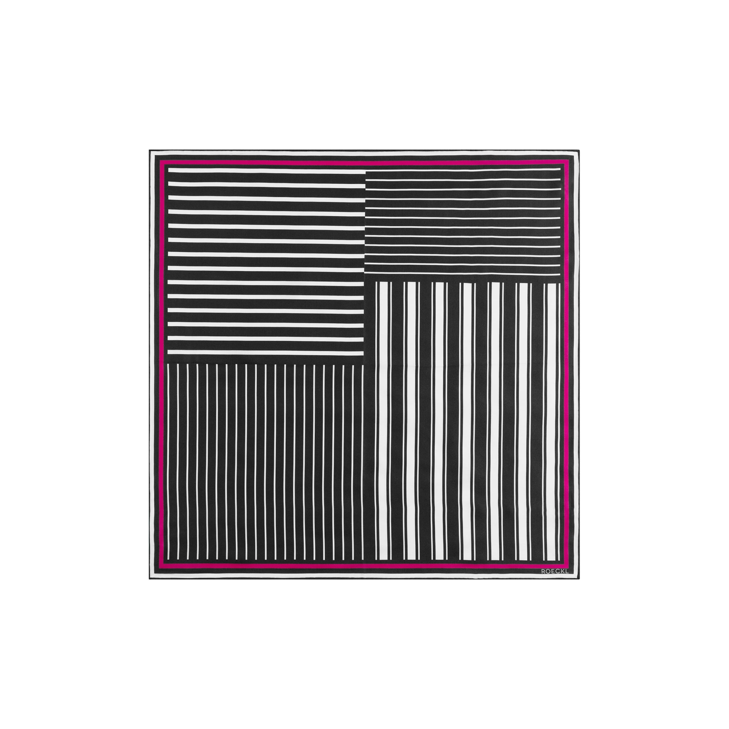 Foulard 'COLOURED STRIPES NICKY' Roeckl di colore rosso / nero / bianco, Visualizzazione prodotti