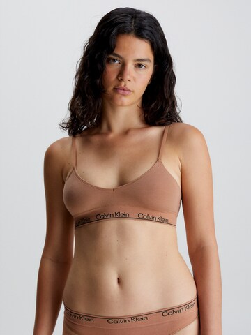 Calvin Klein Underwear Bralette Bra in Beige: front