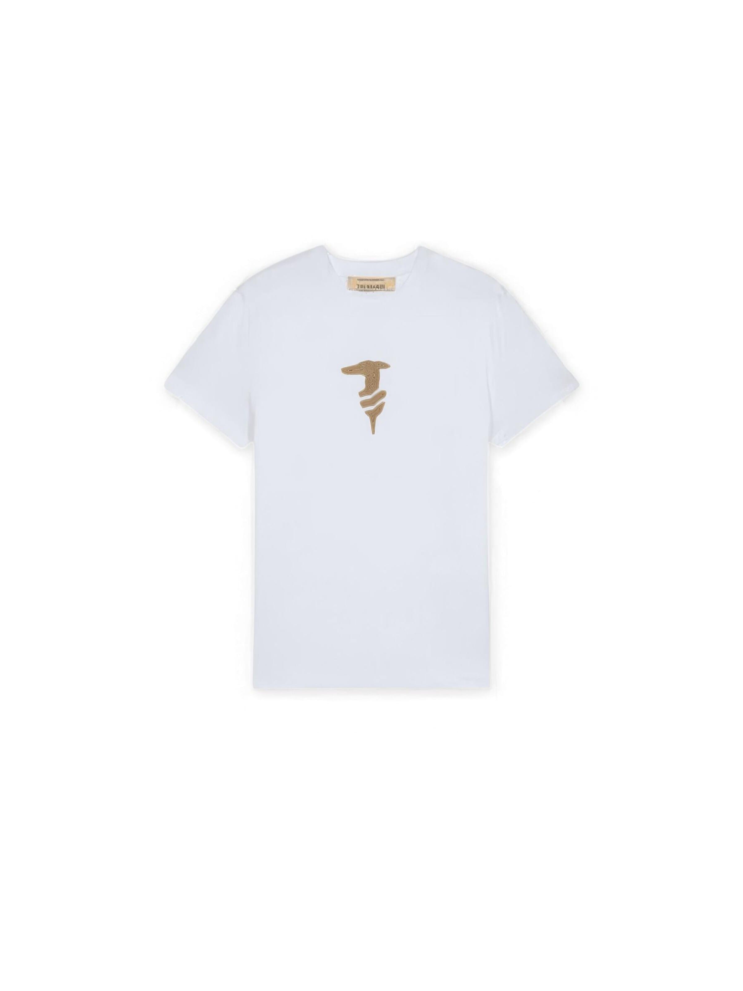 Trussardi - Camiseta de fútbol en blanco: frente
