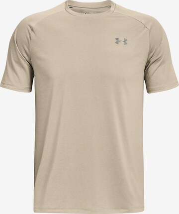 UNDER ARMOUR Performance Shirt 'Tech 2.0 Novelty' in Beige: front