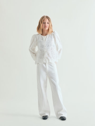 ScalpersRegular Fit Košulja ' ' - bijela boja: prednji dio