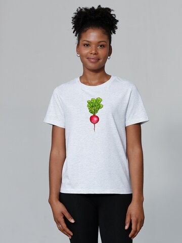 T-shirt ' Radieschen ' Watapparel en gris : devant