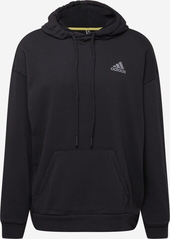 ADIDAS PERFORMANCE Athletic Sweatshirt 'CLUBHOUSE' in Black: front