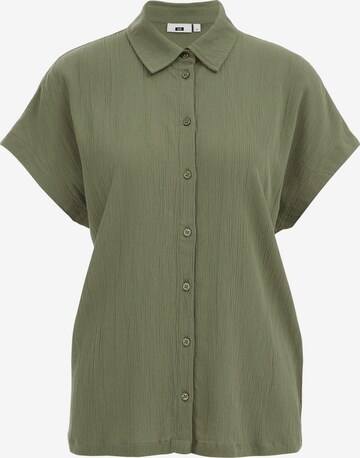 WE Fashion Blouse in Groen: voorkant