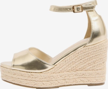 LipsySandale s remenčićima - zlatna boja: prednji dio