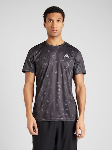 ADIDAS PERFORMANCE Performance shirt 'RUN IT' in Black: front