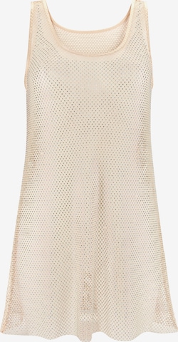 Robe de cocktail JETTE en beige : devant