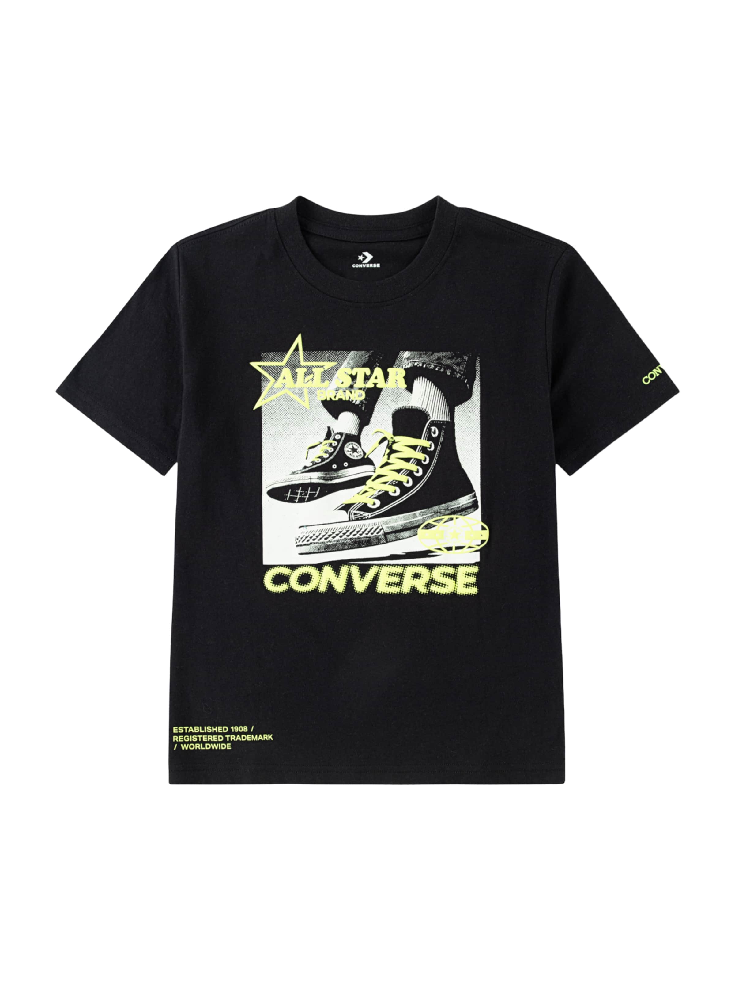 CONVERSE Póló - fekete: elől