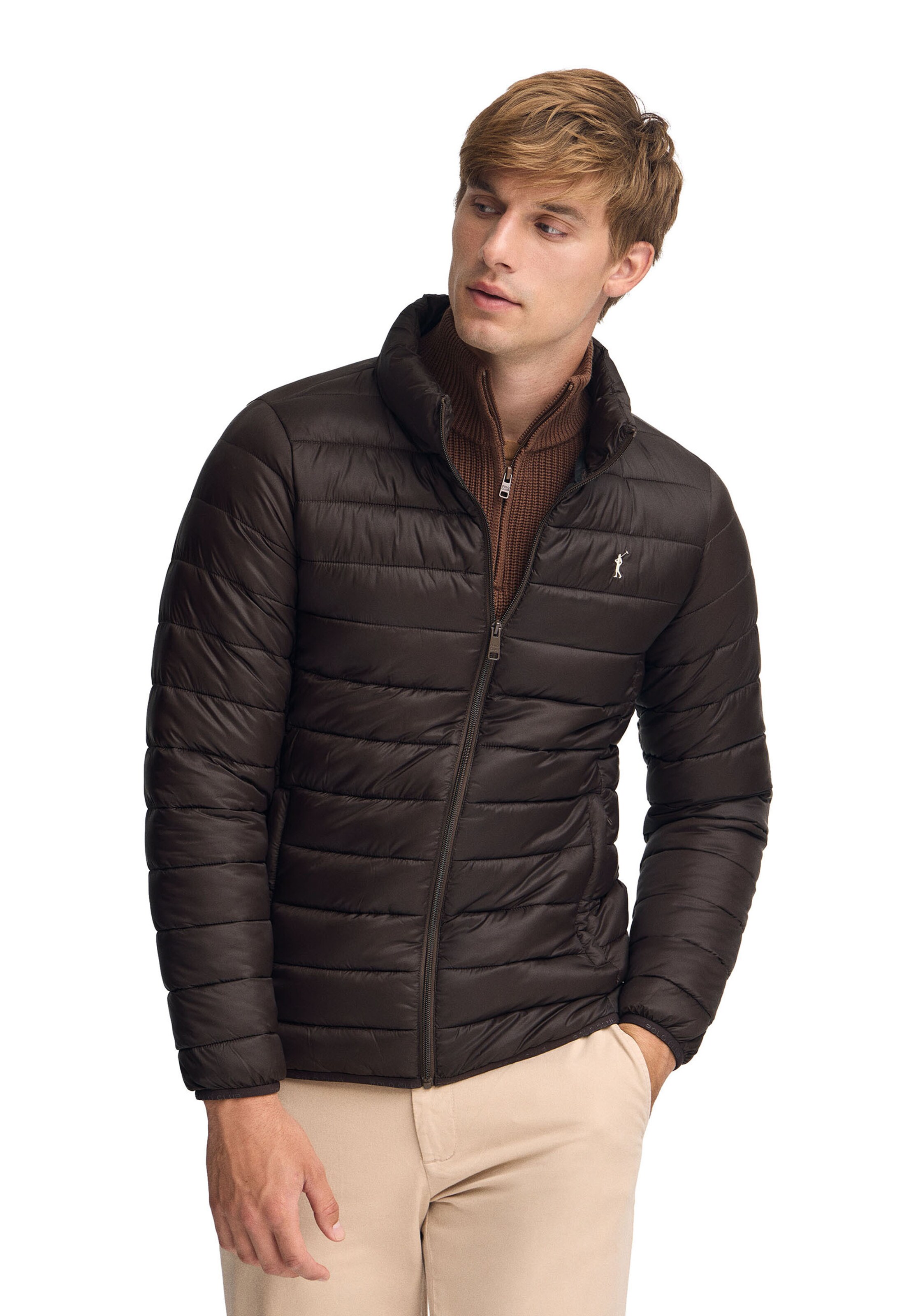 Polo Club Winter Jacket in Brown: front