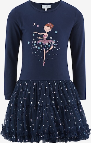 Rochie de la happy girls pe albastru: față