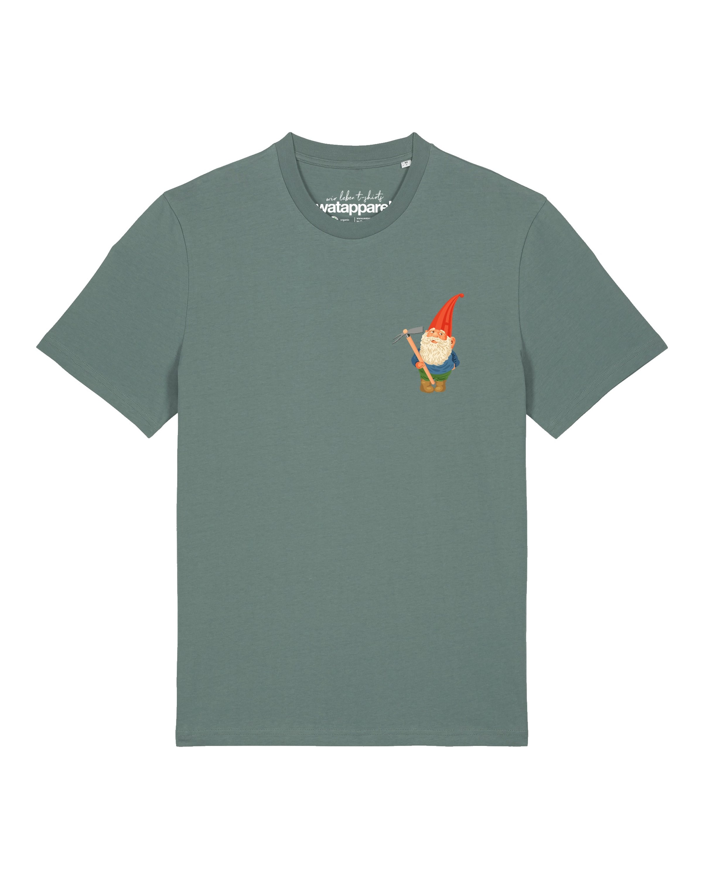 Watapparel T-Shirt 'Gartenzwerg' in Grün: Vorderseite