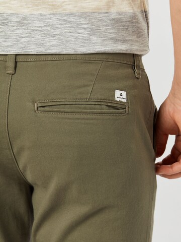JACK & JONES Normální Chino kalhoty 'DAVE' – zelená