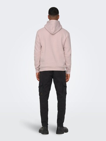 Only & Sons Regular fit Sweatshirt in Pink