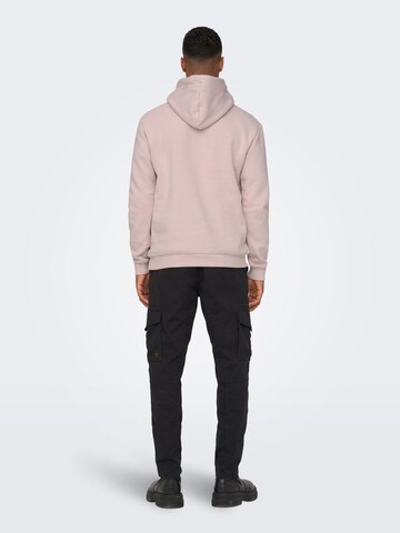 Only & Sons Regular Fit Sweatshirt in Pink